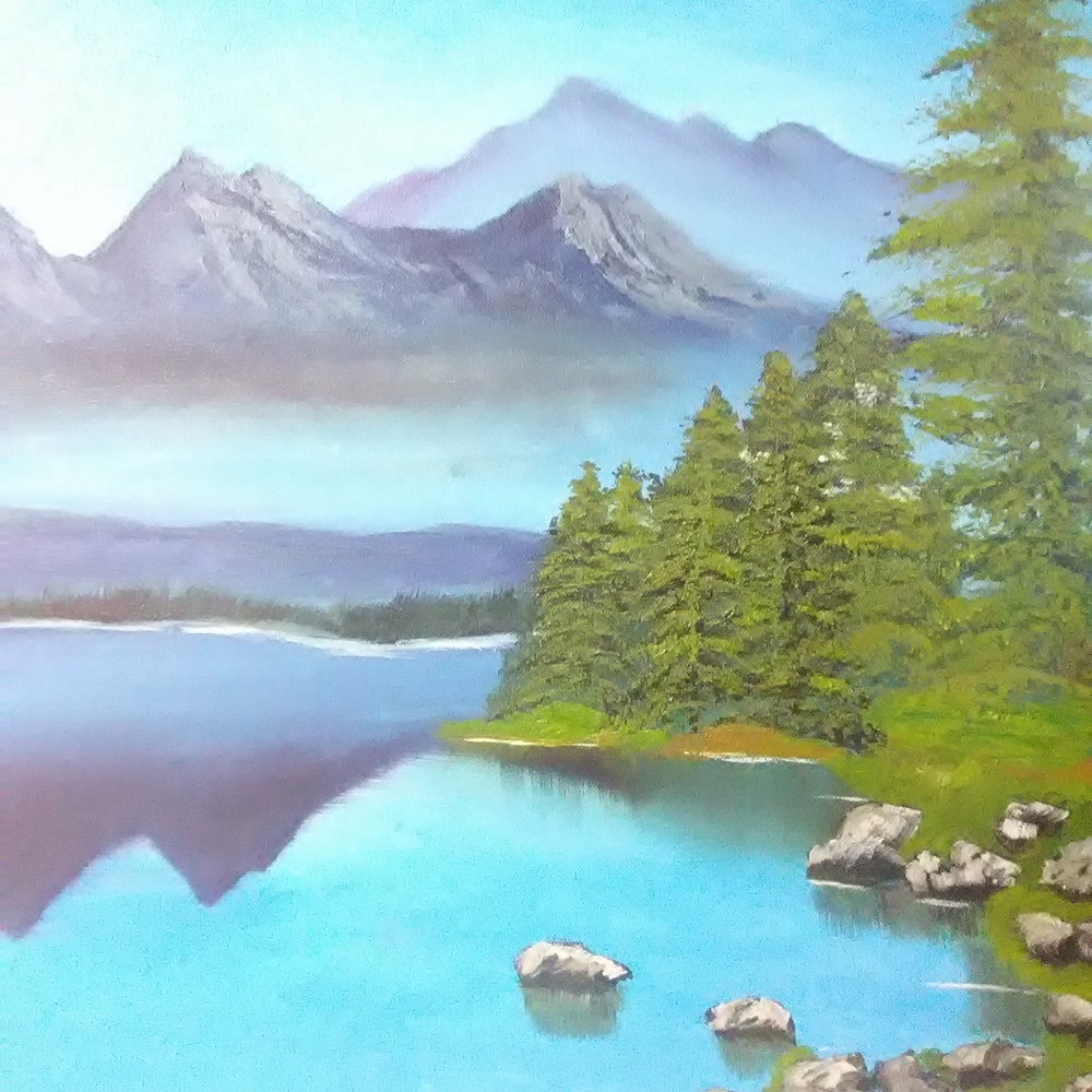 Reflection calm painting